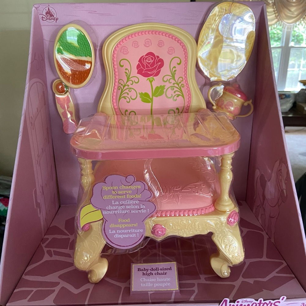 Disney animators baby Belle high chair set
